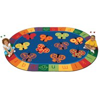 123 Abc Butterfly Rug - 7'8" X 10'10"