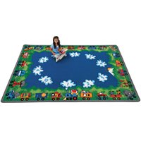 Choo-Choo Literacy Rug - 5'10" x 8'4"