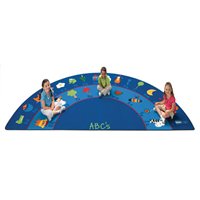 Fun With Phonics Half-Circle Carpet-5'10 X 11'8