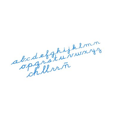Medium Movable Alphabet: US Cursive - Blue