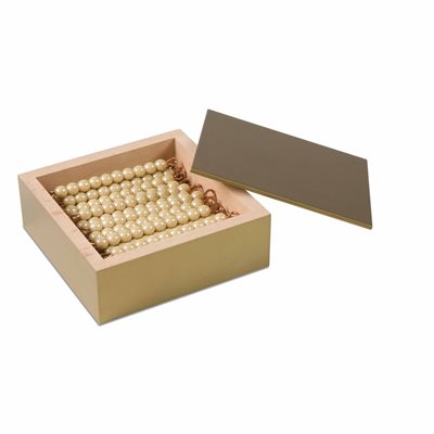 Nienhuis - 45 Barrettes Dorées de 10 En Boîte - Perles Individuelles En Verre