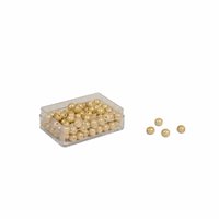 Nienhuis - 100 Golden Bead Units - Individual Beads Glass (With Hole)