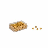 Nienhuis - 100 Golden Bead Units - Individual Beads Nylon (With Hole)
