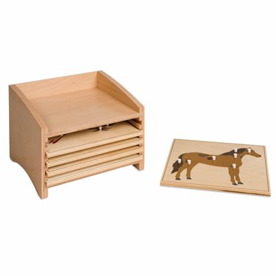 Nienhuis - Animal Puzzle Cabinet: Five Compartments