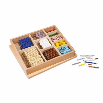 Nienhuis - Multiplication Bead Bar Layout Box - Individual Beads Nylon