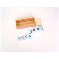 Wooden Box W Lid For Small Plastic Number Cards