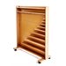 Bead Material Cabinet With Castors - Beech Wood