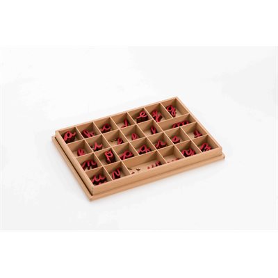 Small Movable Alphabet, Cursive,Red C5 / V10 Small Movable Alphabet, Cursive,Red C5 / V10