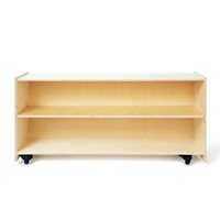 Mindset Learning Closed Back Shelf with Casters - 24"H x 48"W x 13"D