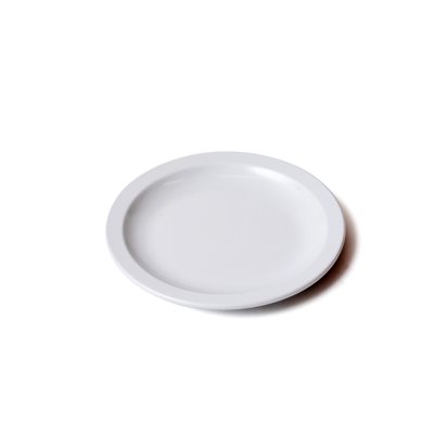 Assiette en mélamine 8" - Usage intensif - Blanc* Assiette en mélamine 8" - Usage intensif - Blanc*
