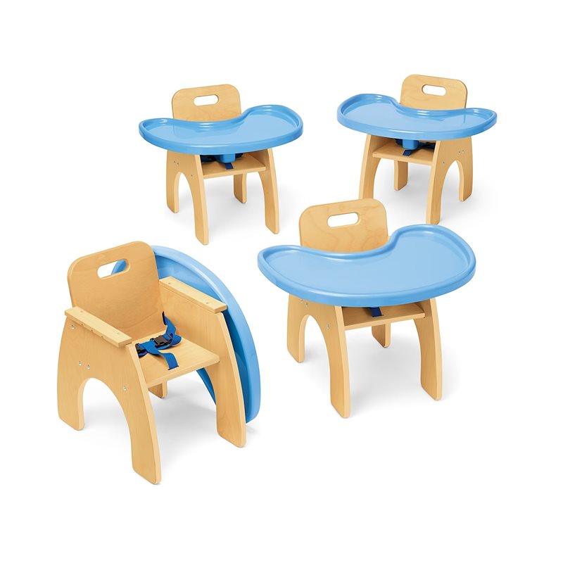 Mealtime Area - Birth-12 Months - Set of 4 chairs & 4 trays