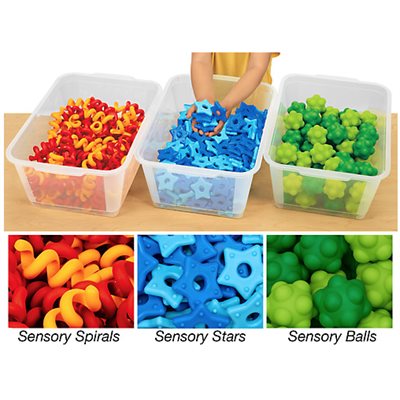 Matériaux sensoriels lavables pour tout-petits - Ensemble complet