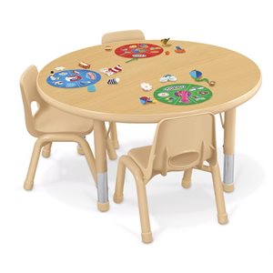 Low 30" Heavy-Duty Adjustable Round Table