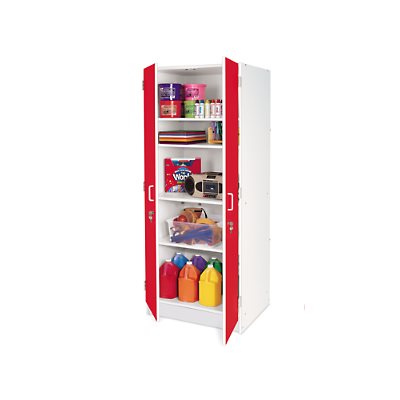 Kids Colours™ Locking Storage Cabinet - Red