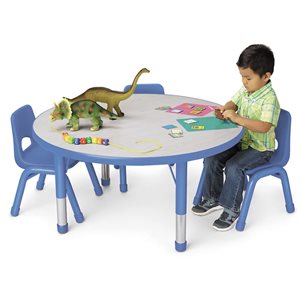 Table ronde réglable Kids Colours™ basse de 42 po - Bleu