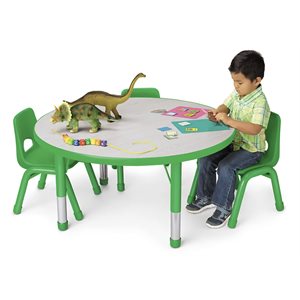 Table ronde ajustable Kids Colours™ basse de 42 po - Vert