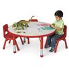 48" diam. Kids Colours™ Table ronde à hauteur régulière réglable (21"H-30"H) - Rouge