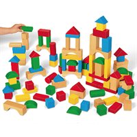 Ensemble de classe de blocs de bois dur de table