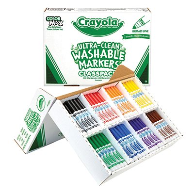 Crayola® Ultra-Clean Washable Marker Classpack Crayola® Ultra-Clean Washable Marker Classpack