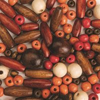 Wooden Jewelry Beads Mix - Set of 100