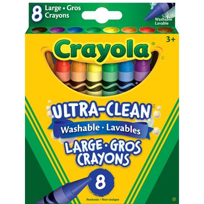 Crayola® Washable Crayons Large 8 Count - 12 Boxes