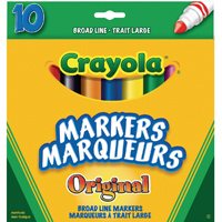 Marqueurs à pointe large Crayola - 10 couleurs orig.