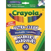 Marqueurs Crayola lavables - Paquet de 10 - Pointe large*