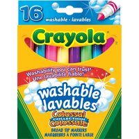 Marqueurs lavables Crayola-16Pk pointe large