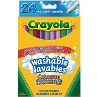 Crayola Lot de 24 marqueurs lavables à pointe fine - Douzaine