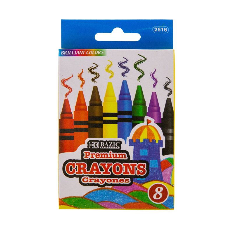 Crayons de couleur premium BAZIC 8