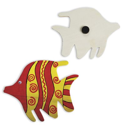 Tropical Fish Wood Magnet Craft Kit