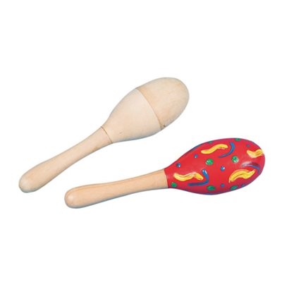 Wooden Maracas Pack of 12