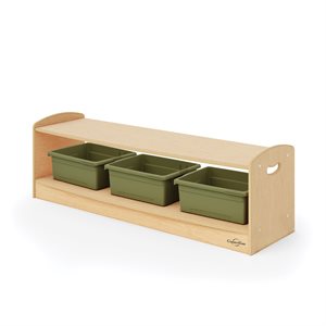1-Level Open Back Shelf with Solid Kickplate