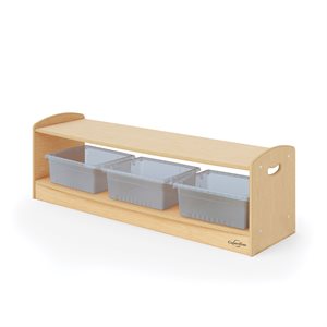 1-Level Open Back Shelf with Solid Kickplate