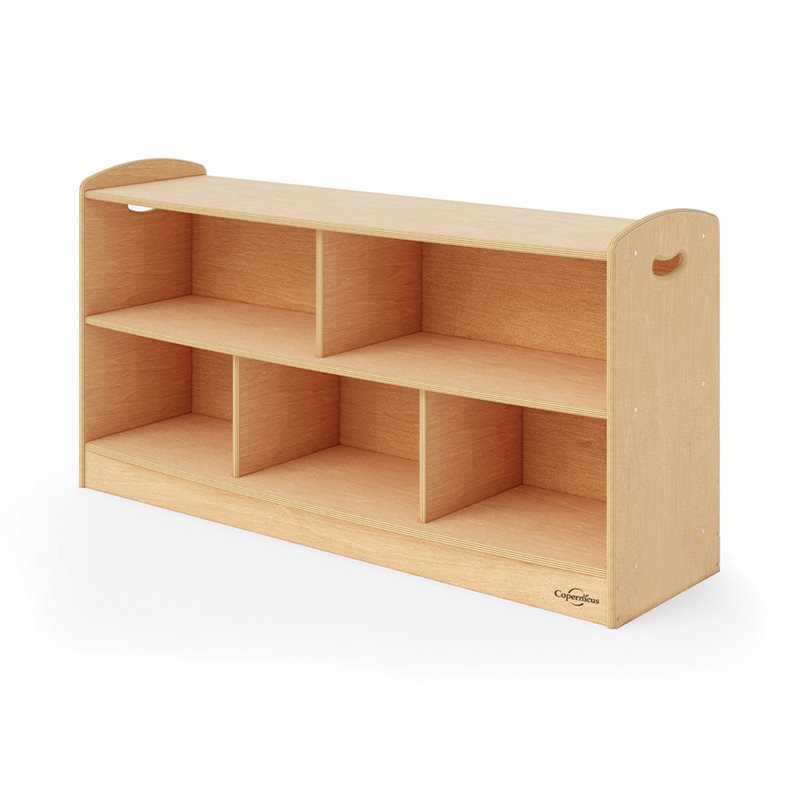 2-Level Staggered Shelf with Solid Kickplate