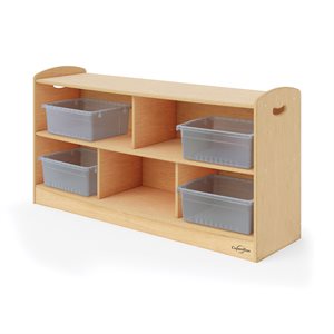 2-Level Staggered Shelf with Solid Kickplate