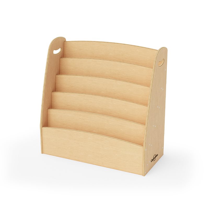 5-Shelf Book Display - Base Model with Solid Kickplate