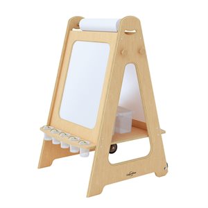 Birch Double Sided Painting Easel with Clear Tubs
