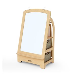 Birch Teaching Easel with Softouch Storage Bins