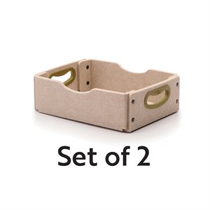Stubby Softouch Storage Bin Kit- Set of 2 - Sand