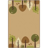KIDSoft Tranquil Trees Carpet- Tan 4' x 6' 