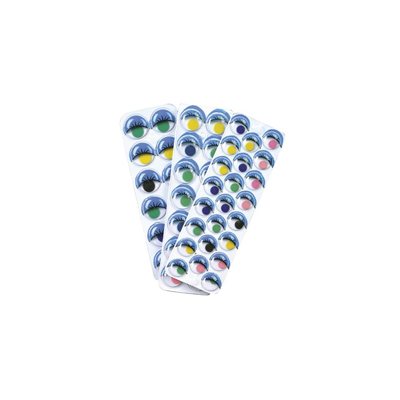 Peel N' Stick Wiggly Eyes-Multi Colour