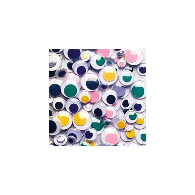 Wiggly Eyes - 100 Pcs. - Multi-Coloured