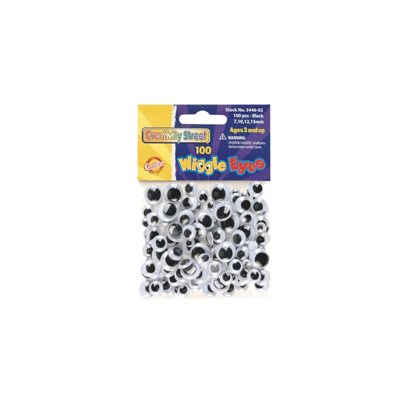 Wiggly Eyes Classroom Pack-Black-400 Pcs