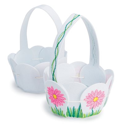 Colour-Me Felt Petal Basket- 12 Pack