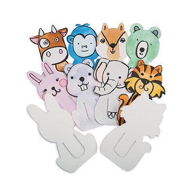 Colour Me Animal Clip Bookmarks-Pack of 24