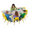 36" X 72" Rainbow Adjustable Group Table - Yellow