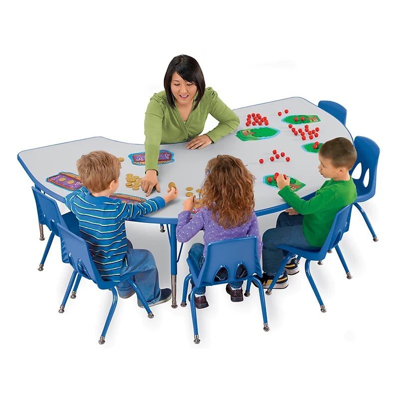 48" X 72" Rainbow Adjustable Group Table - Blue