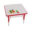 30" X 30" Rainbow Table carrée à hauteur basse réglable (15"H à 24"H) - Rouge