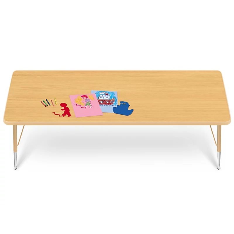 Low 24" X 36" Natural Adjustable Rectangular Table
